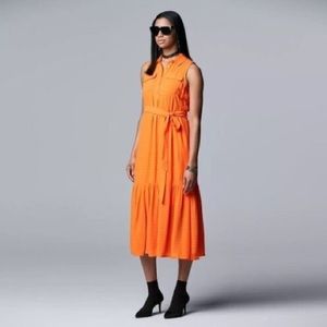 Sleeveless Orange Vera Wang Dress